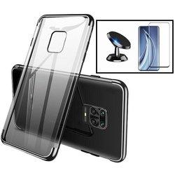 Kit Funda, Soporte y Protector de Cristal Templado Xiaomi Mi 10 5G SlimArmor Negro