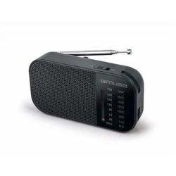 RADIO PORTÁTIL MUSE AM/FM CON ALTAVOZ Y TOMA DE AURICULARES - NEGRO