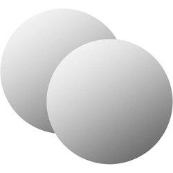 2 PCs 60 cm espejos de pared de vidrio circular