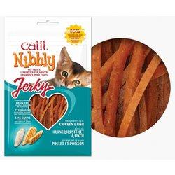 Snack seco para gato Catit nibbly jerky, pollo y pescado, 30g