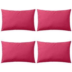 Almohadas de exterior 4 piezas 60x40 cm Rosa