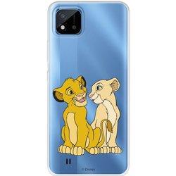 Funda para Realme 8i Oficial de Disney Simba y Nala Silueta - El Rey León