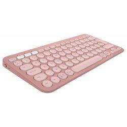 Teclado Bluetooth con Soporte para Tablet LOGITECH K380 Francés Rosa AZERTY