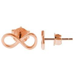 Aretes "Uberta" Infinito Rose Gold en Plata de Ley 925 Bañados en Rodio 0164