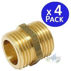 Machon laton 1 1/2, accesorio de laton roscado (pack 4)