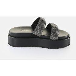 Mules con cuña para mujer Buffalo Noa TS - Vegan Glitter