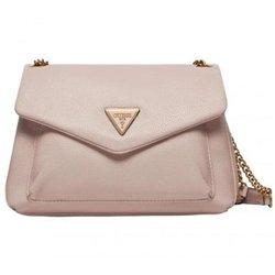 Mujer Bolsa de hombro Guess Laryn cuero rosa claro correa de hombro