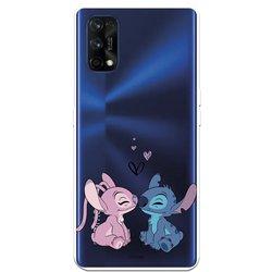 Funda para Realme 7 Pro Oficial de Disney Angel & Stitch Beso - Lilo & Stitch