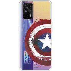 Funda para Realme GT Oficial de Marvel Capitan América Escudo Transparente - Marvel