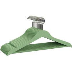 COM-FORT HOUSE | Percha de Resina para Ropa | Verde | Resistente | Muescas Antideslizantes | 45cm