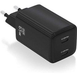 Cargador de Pared AISENS ASCH-65W2P040-BK (Negro - USB x 1)