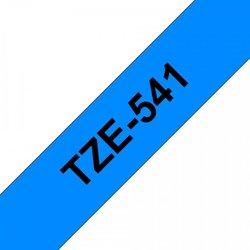 Cinta Laminada Compatible Brother Tze-541 - 18 Mm X 8 Metros Negro/Azul