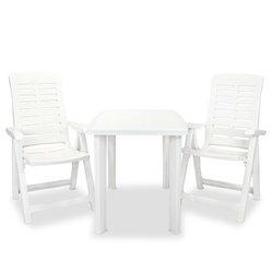 Plástico blanco 3 PCs Bistro Set