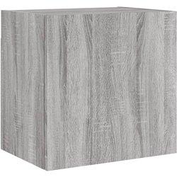 Mueble de TV pared gris Sonoma 40,5x30x40 cm madera multicapa