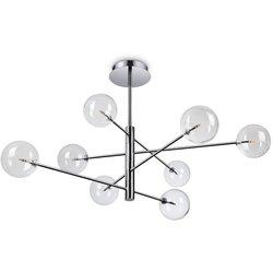 Ideal lux equinoxe plafón semi empotrado 8 luces multi brazo cromo