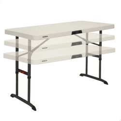 Mesa plegable ajustable en altura lifetime 122x61x61-86 cm