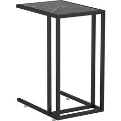 Mesa auxiliar de ordenador VIDAXL Negro Cristal (50x35x65 cm)