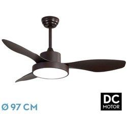 Ventilador DC Hayate 24W Marrón 3 Aspas FABRILAMP