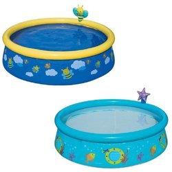 BestWay - PISCINA CON ROCIADOR FASTSET PISCINA INFANTIL CON ESTAMPADO 152 x 38 cm