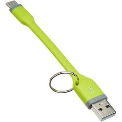 Cable Llavero Celly de USB-A a USB-C 12cm Verde