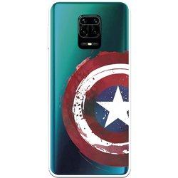 Funda para Xiaomi Redmi Note 9S Oficial de Marvel Capitan America Escudo Transparente