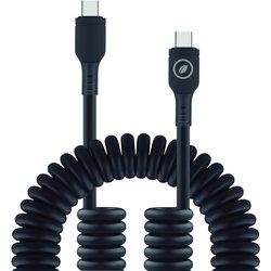 Muvit for change cable rizado tipo c a tipo c 3a 60w 1,2m negro