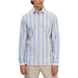 Camisa Selected James slim azul rayas para hombre