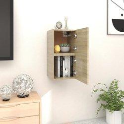 Mueble TV de pared 2 piezas Sonoma Oak 30,5x30x30 cm