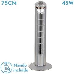 Akunadecor - Ventilador De Pie Metal Plata Orbigo