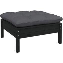 Almohada de Taburete de jardín antracita en pino negro macizo