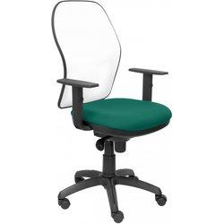 Silla Jorquera malla blanca asiento bali verde