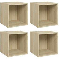 Mueble para TV 4 piezas Sonoma Oak 37x35x37 cm Madera multicapa