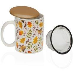 Taza Con Filtro Para Infusiones Versa Aia Hojas Gres