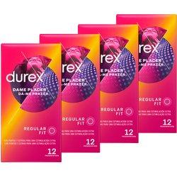 Durex - Condones para hombre Durex. Pack de 48 Preservativos para sexo seguro. Natural, Sensitivo Suave, Invisible, Contacto Total, Real Feel, Mutual Climax, Placer Prolongado, Dame Placer, Saboreame, Intense, Natural XL y Invisible Extra Lubricado