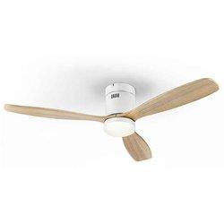 Ventilador DC SIROCO blanco beige led integrado 132 cm SCHULLER