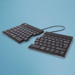 R-Go Tools - Teclado ergonómico R-Go Split Break con software de pausa, teclado dividido ergonómico, QWERTY (ES), bluetooth, neg RGOSBESWLBL