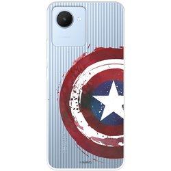 Funda para Realme C30 Oficial de Marvel Capitán América Escudo Transparente - Marvel