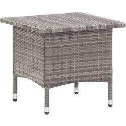 Mesa de té gris 50x50x47 cm en polyrattan