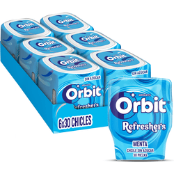 ORBIT REFRESH MENTA 6X60GR 30uds por cada bote (en total 180uds)