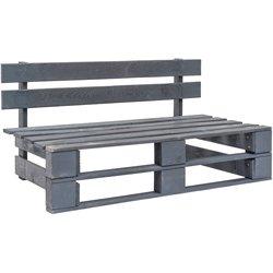 Banco Jardin VIDAXL Gris Madera