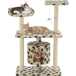 Árbol para Gatos y Rascadores Sisal 95 cm Patas Beige Impreso