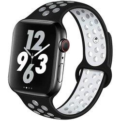 Bracelete SportyStyle para Apple Watch Series 9 Aluminum 41mm Preto / Branco