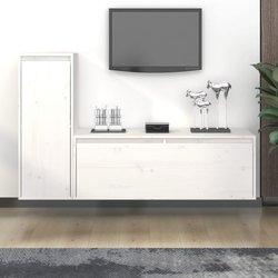 Conjunto 2 Mueble de TV VIDAXL Blanco Madera (100x30x35 cm)