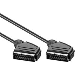 CABLEPELADO Cable Euroconector Macho a Macho | Cable SCART | Cable de 21 Pines Macho | Cable Scart Euroconector | Diámetro 7 mm | Negro | 3 Metros