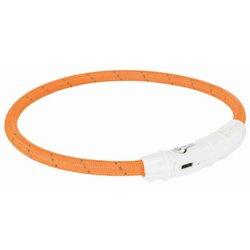 TRIXIE Collar de Aro Flash USB naranja