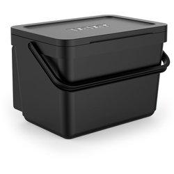 TATAY Smart - Cubo Orgánico Soporte 6L Plástico 100% Reciclado. Negro