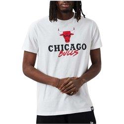 Camiseta de Hombre NEW ERA Corta Nba Chicago Bulls Script Blanco (L)