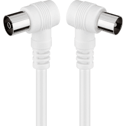 Goobay Cable Coaxial Antena Acodado 2.5m Blanco