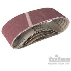 Bandas de lija de óxido de aluminio. 5 pzas (Grano 180) Triton T0S104901