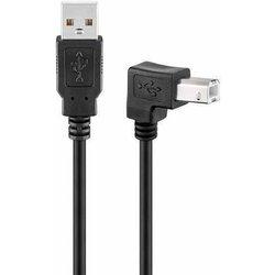 Goobay USB 2.0 AB 200 R/A HiSpeed, 2m cable USB USB A USB B Negro